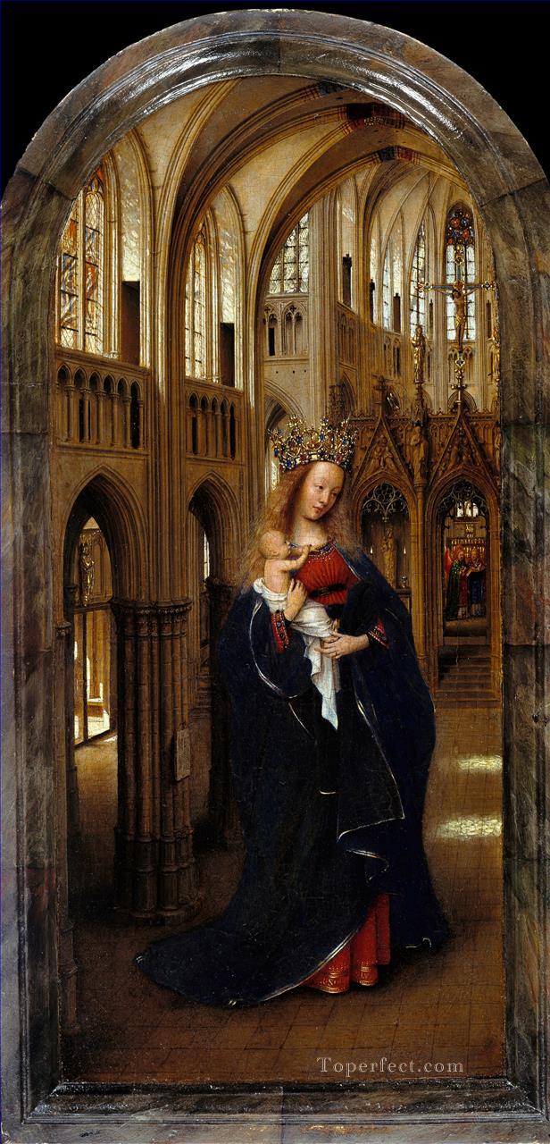Madonna in the Church Renaissance Jan van Eyck Oil Paintings
